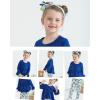 imageKucnuzki Baby Girl Clothes Toddler Girl Outfit Ruffle Sleeve Shirt Floral Pant Set Fall Winter Clothing for GirlBlue