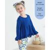 imageKucnuzki Baby Girl Clothes Toddler Girl Outfit Ruffle Sleeve Shirt Floral Pant Set Fall Winter Clothing for GirlBlue