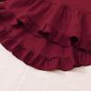 imageKucnuzki Baby Girl Clothes Toddler Girl Outfit Ruffle Sleeve Shirt Floral Pant Set Fall Winter Clothing for GirlMaroon