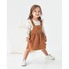 imageKucnuzki Newborn Baby Girl Clothes Toddler Long Sleeve Ruffle Romper Top Infant Skirt Set Little Girl Overall DressBrown