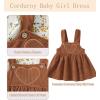 imageKucnuzki Newborn Baby Girl Clothes Toddler Long Sleeve Ruffle Romper Top Infant Skirt Set Little Girl Overall DressBrown