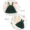 imageKucnuzki Newborn Baby Girl Clothes Toddler Long Sleeve Ruffle Romper Top Infant Skirt Set Little Girl Overall DressFloral Green