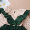 imageKucnuzki Newborn Baby Girl Clothes Toddler Long Sleeve Ruffle Romper Top Infant Skirt Set Little Girl Overall DressGreen Long2