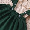 imageKucnuzki Newborn Baby Girl Clothes Toddler Long Sleeve Ruffle Romper Top Infant Skirt Set Little Girl Overall DressGreen Long2
