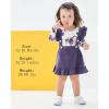 imageKucnuzki Newborn Baby Girl Clothes Toddler Long Sleeve Ruffle Romper Top Infant Skirt Set Little Girl Overall DressPurple