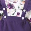 imageKucnuzki Newborn Baby Girl Clothes Toddler Long Sleeve Ruffle Romper Top Infant Skirt Set Little Girl Overall DressPurple