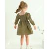 imageKucnuzki Toddler Baby Girl Clothes Velvet Dress Solid Little Flower Girl Dress Princess Casual Party Dress for Girl FallPlain Green
