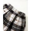 imageKucnuzki Toddler Baby Girl Fall Winter Clothes Long Sleeve Ribbed Shirt Top Corduroy Mini Skirt Plaid Aline Dress OutfitLight Brown