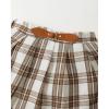 imageKucnuzki Toddler Baby Girl Fall Winter Clothes Long Sleeve Ribbed Shirt Top Corduroy Mini Skirt Plaid Aline Dress OutfitPurple