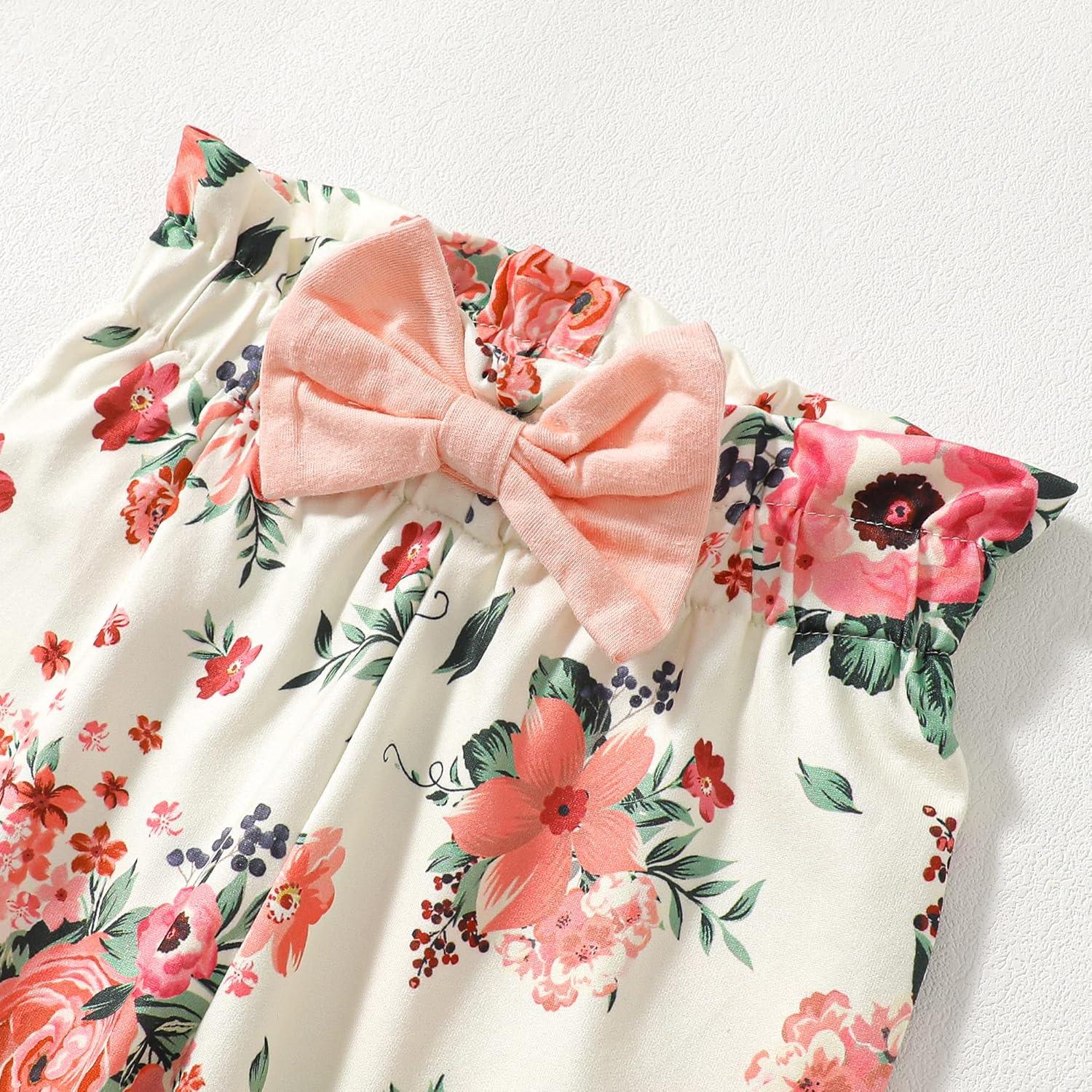 imageKucnuzki Baby Girl Clothes Toddler Girl Outfit Cute Shirt Ruffle Top Pant Set Fall Winter Clothing For GirlFloral Pink
