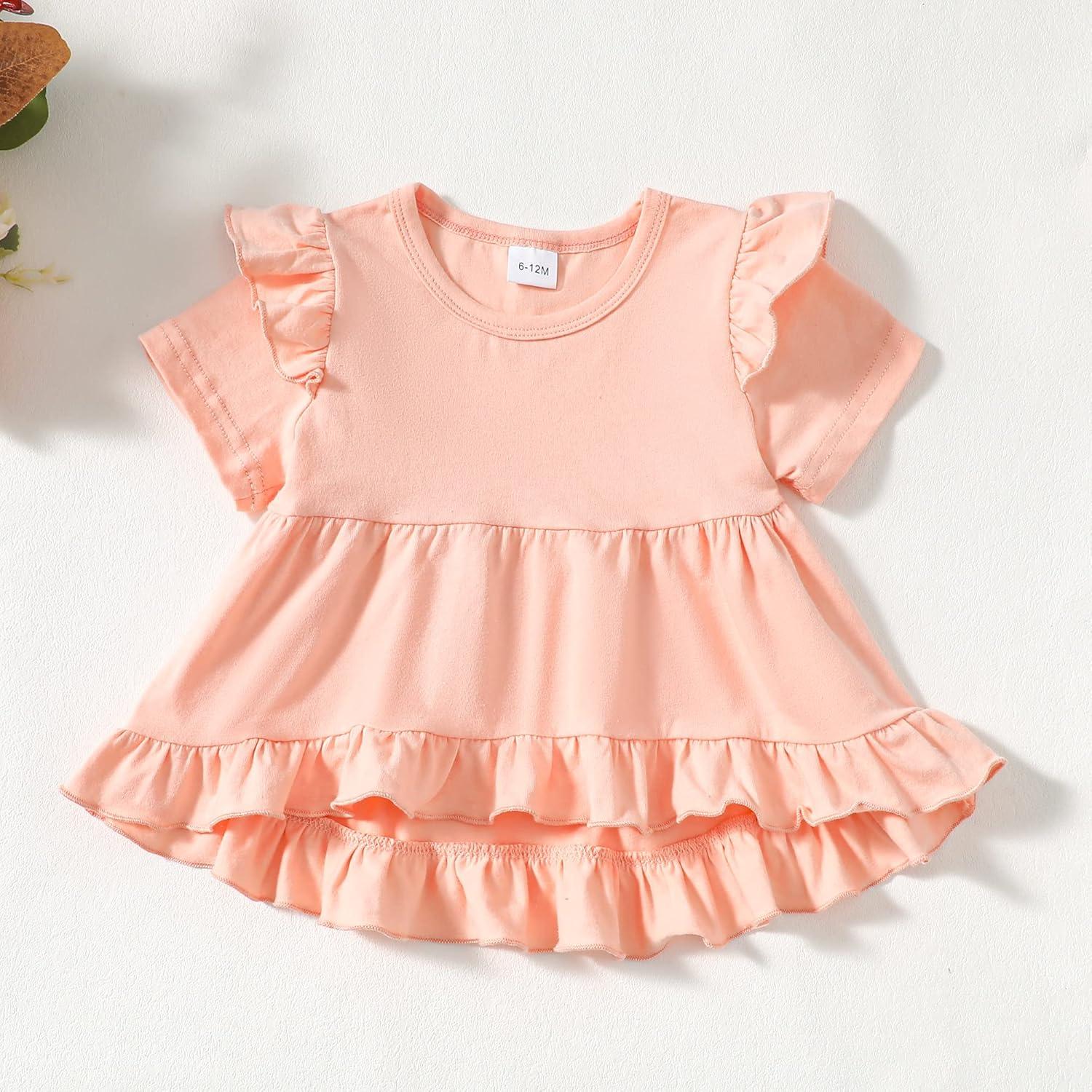 imageKucnuzki Baby Girl Clothes Toddler Girl Outfit Cute Shirt Ruffle Top Pant Set Fall Winter Clothing For GirlFloral Pink