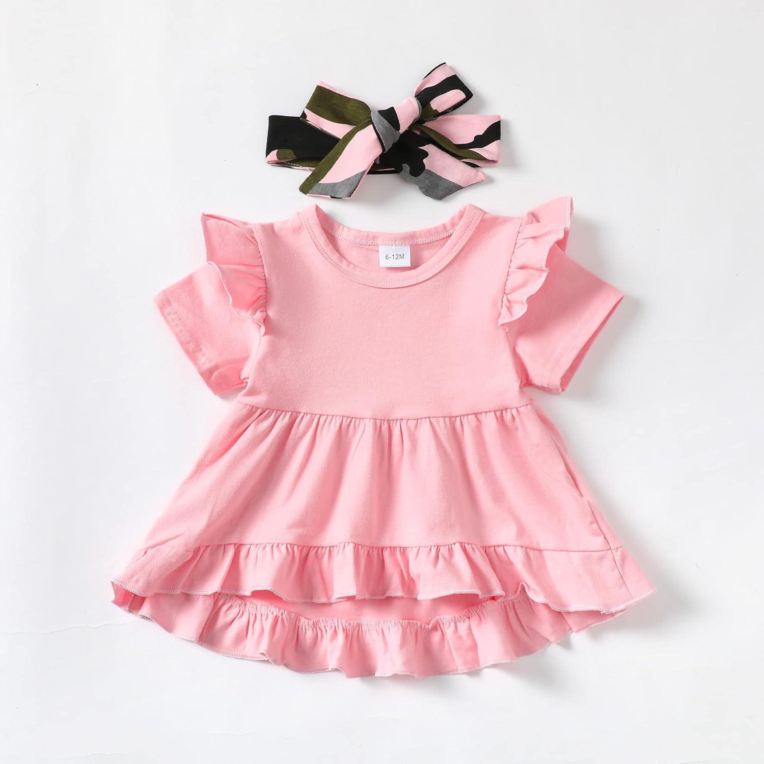 imageKucnuzki Baby Girl Clothes Toddler Girl Outfit Cute Shirt Ruffle Top Pant Set Fall Winter Clothing For GirlPink Camo