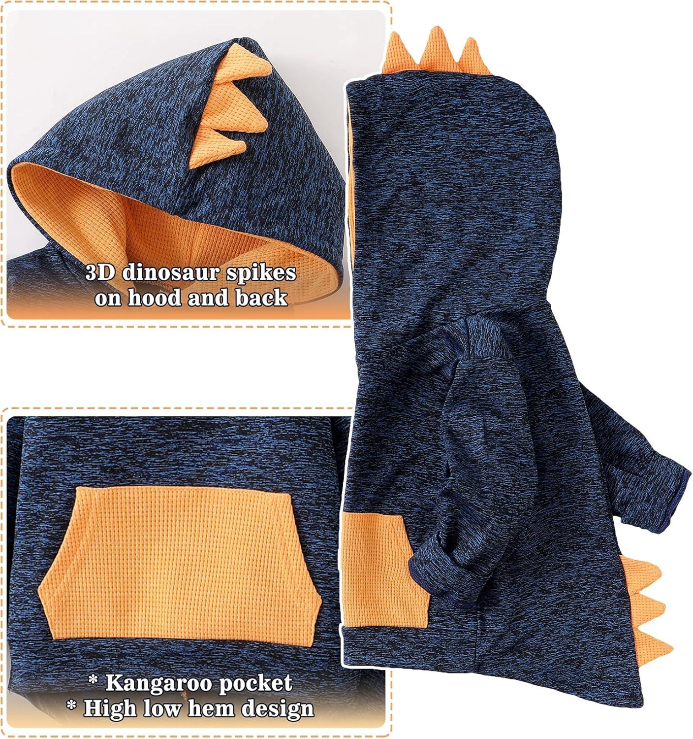 imageKucnuzki Baby Toddler Boy Clothes Fall Winter Outfits Long Sleeve Shirt Sweatshirt  Long Pants Kids Little Boy ClothingDinosaur Yellow