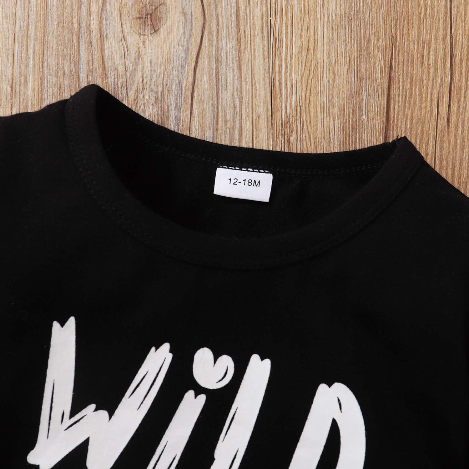 imageKucnuzki Toddler Baby Boy Clothes Outfits Short Summer Sleeve Letters Printed Shirt Shorts Sets 2PC Little Boy ClothingBlack