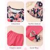 imageBaby Girl Clothes Toddler Girl Fall Outfits Ruffle Long Sleeve Floral Shirt Tops Winter Leggings Pants Clothing SetBlue Flower