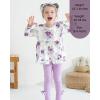 imageBaby Girl Clothes Toddler Girl Fall Outfits Ruffle Long Sleeve Floral Shirt Tops Winter Leggings Pants Clothing SetFloral Purple