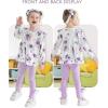 imageBaby Girl Clothes Toddler Girl Fall Outfits Ruffle Long Sleeve Floral Shirt Tops Winter Leggings Pants Clothing SetFloral Purple
