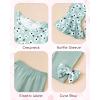 imageBaby Girl Clothes Toddler Girl Fall Outfits Ruffle Long Sleeve Floral Shirt Tops Winter Leggings Pants Clothing SetGreen