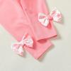 imageBaby Girl Clothes Toddler Girl Fall Outfits Ruffle Long Sleeve Floral Shirt Tops Winter Leggings Pants Clothing SetHeart Pink