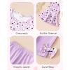 imageBaby Girl Clothes Toddler Girl Fall Outfits Ruffle Long Sleeve Floral Shirt Tops Winter Leggings Pants Clothing SetPurple