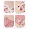 imageBaby Girl Clothes Toddler Girl Fall Outfits Ruffle Long Sleeve Floral Shirt Tops Winter Leggings Pants Clothing SetWhite Flower