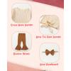imageKucnuzki Baby Girl Clothes Toddler Clothes Long Sleeve Plain Shirts Top Bell Bottoms Flare Pants Infant Girl Fall OutfitBrown