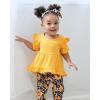 imageKucnuzki Baby Girl Clothes Toddler Girl Outfit Cute Shirt Ruffle Top Pant Set Fall Winter Clothing For GirlYellow Sunflower