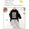 imageKucnuzki Baby Toddler Boy Clothes Fall Winter Outfits Long Sleeve Shirt Sweatshirt  Long Pants Kids Little Boy ClothingBlack Grey