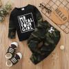 imageKucnuzki Baby Toddler Boy Clothes Fall Winter Outfits Long Sleeve Shirt Sweatshirt  Long Pants Kids Little Boy ClothingBoy Clothes Green Camo