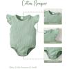 imageKucnuzki Newborn Baby Girl Clothes Infant Ruffle Romper Floral Shorts Set Cute Baby Girl Gifts Stuff Summer Outfit GirlGreen