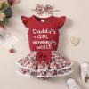 imageKucnuzki Newborn Baby Girl Clothes Infant Ruffle Romper Floral Shorts Set Cute Baby Girl Gifts Stuff Summer Outfit GirlMaroon