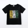 imageKucnuzki Toddler Baby Boy Clothes Outfits Short Summer Sleeve Letters Printed Shirt Shorts Sets 2PC Little Boy ClothingBlack Green