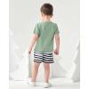 imageKucnuzki Toddler Baby Boy Clothes Outfits Short Summer Sleeve Letters Printed Shirt Shorts Sets 2PC Little Boy ClothingDarkseagreen