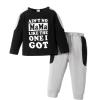 imageKucnuzki Baby Toddler Boy Clothes Fall Winter Outfits Long Sleeve Shirt Sweatshirt  Long Pants Kids Little Boy ClothingBlack Grey