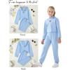 imageKucnuzki 5T Girls Clothes Kids Little Girls Clothing Sets Blue Hoodies Tops Sweatpants 6T Jogger Sweatsuit Fall Clothes Cute School Girl Outfits 5 6 Year Old