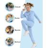 imageKucnuzki 5T Girls Clothes Kids Little Girls Clothing Sets Blue Hoodies Tops Sweatpants 6T Jogger Sweatsuit Fall Clothes Cute School Girl Outfits 5 6 Year Old