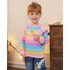 imageKucnuzki Toddler Baby Girl Clothes Long Sleeve Hoodie Crewneck Sweatshirt Denim Jeans Pants Fall Winter Baby Girl OutfitRainbow