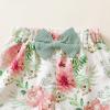 imageKucnuzki Toddler Baby Girl Clothes Summer Outfits Ruffle Sleeveless Linen Shirt Kid Short Set for GirlKt Green