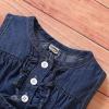 imageKucnuzki Toddler Girl Outfits Baby Sunflower Princess Dresses Denim Summer Sleeveless Clothes Jean Tutu Skirts for GirlsBlue Yellow