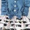 imageKucnuzki Toddler Girl Outfits Baby Sunflower Princess Dresses Denim Summer Sleeveless Clothes Jean Tutu Skirts for GirlsFloral Butterfly