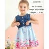 imageKucnuzki Toddler Girl Outfits Baby Sunflower Princess Dresses Denim Summer Sleeveless Clothes Jean Tutu Skirts for GirlsFloral Striped