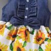 imageKucnuzki Toddler Girl Outfits Baby Sunflower Princess Dresses Denim Summer Sleeveless Clothes Jean Tutu Skirts for GirlsLight Yellow