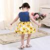 imageKucnuzki Toddler Girl Outfits Baby Sunflower Princess Dresses Denim Summer Sleeveless Clothes Jean Tutu Skirts for GirlsLight Yellow