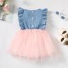 imageKucnuzki Toddler Girl Outfits Baby Sunflower Princess Dresses Denim Summer Sleeveless Clothes Jean Tutu Skirts for GirlsPink Tulle