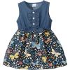 imageKucnuzki Toddler Girl Outfits Baby Sunflower Princess Dresses Denim Summer Sleeveless Clothes Jean Tutu Skirts for GirlsBlack Floral