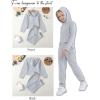 imageKucnuzki 5T Girls Clothes Kids Little Girls Clothing Sets Grey Hoodies Tops Sweatpants 6T Jogger Sweatsuit Fall Clothes Cute School Girl Outfits 5 6 Year Old