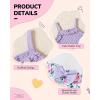 imageKucnuzki Toddler Baby Girl Clothes Sleeveless Tank Tops Ruffle Halter Shirts Floral Shorts 2 Piece Set Summer OutfitsPurple