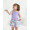 imageKucnuzki Toddler Baby Girl Clothes Sleeveless Tank Tops Ruffle Halter Shirts Floral Shorts 2 Piece Set Summer OutfitsPurple