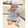 imageKucnuzki Baby Girl Clothes Toddler Girls Summer Dress Ruffle Fly Sleeve Casual Sundress Square Neck Cute Outfit for KidsBlue
