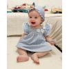 imageKucnuzki Baby Girl Clothes Toddler Girls Summer Dress Ruffle Fly Sleeve Casual Sundress Square Neck Cute Outfit for KidsBlue